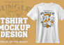 draw custom retro vintage t shirt design and illustration